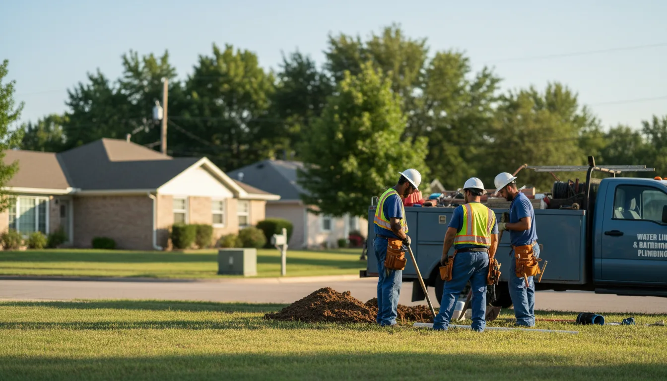 Residential water line and bathroom plumbing service in Mystic, CT
